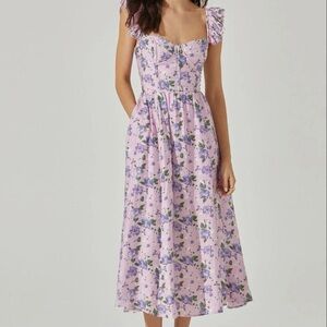 WEDELIA FLORAL BUSTIER MIDI DRESS from ASTR The Label REVOLVE size xs